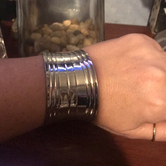 Silver Bangle/cuff - Picture 1 of 5